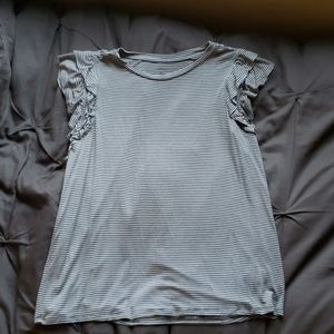 Green and White Striped Shirt